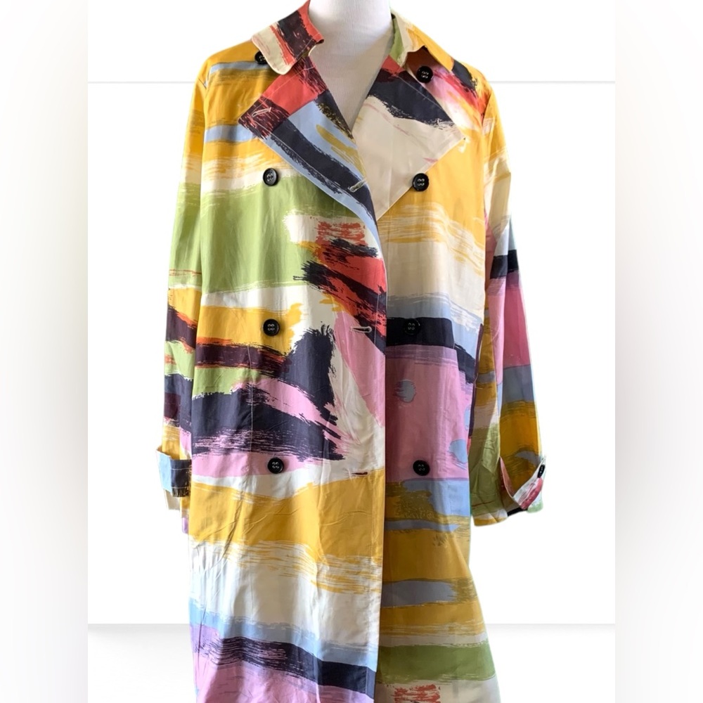Silk “Watercolor” Spring Trench by Betty Jackson London